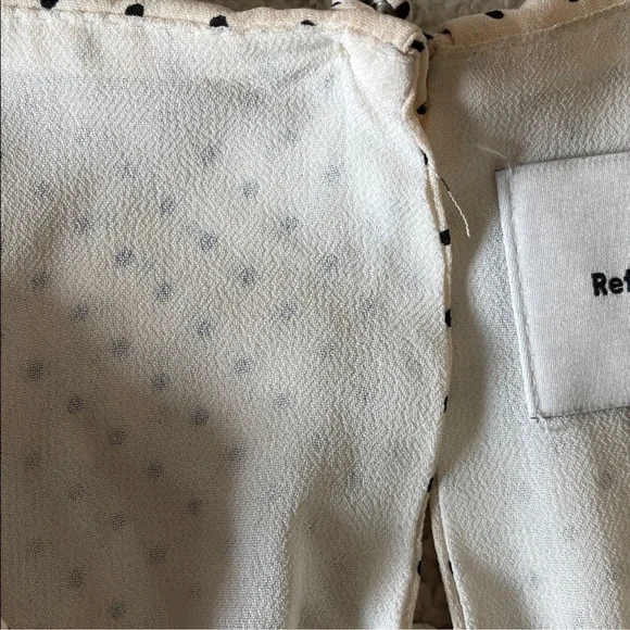 Reformation Kaylia Dress in Allegra bow tie neck polka dot minidress size 10 - Picture 11 of 12